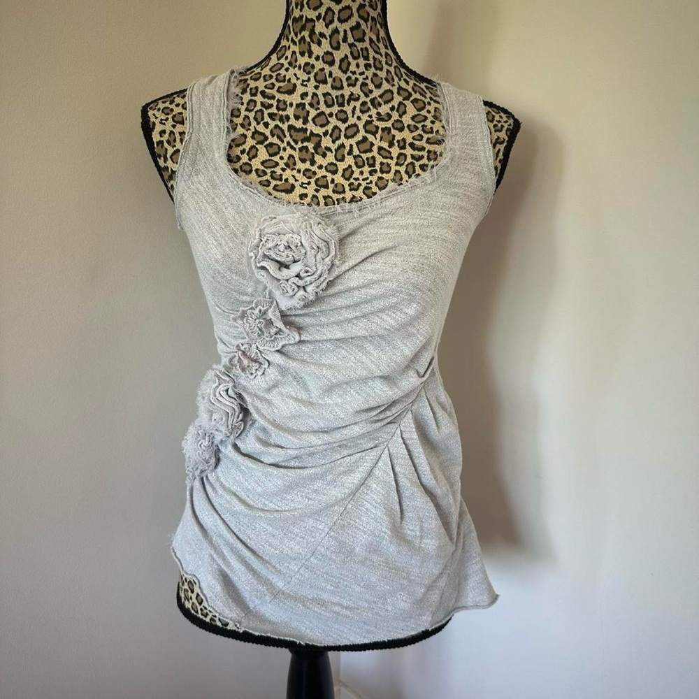 Vintage C.Keer Top with Floral Ruching Detail